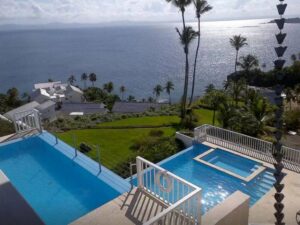 A villa with pools.